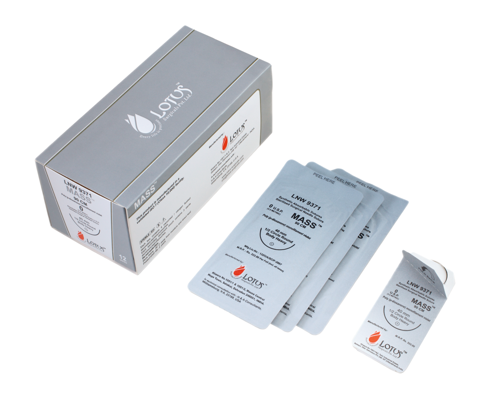 Mass® Poly (P-Dioxanone) Absorbable Sutures