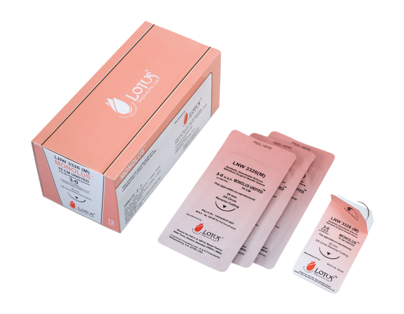Monolus® Poliglecaprone 25 Absorbable Sutures