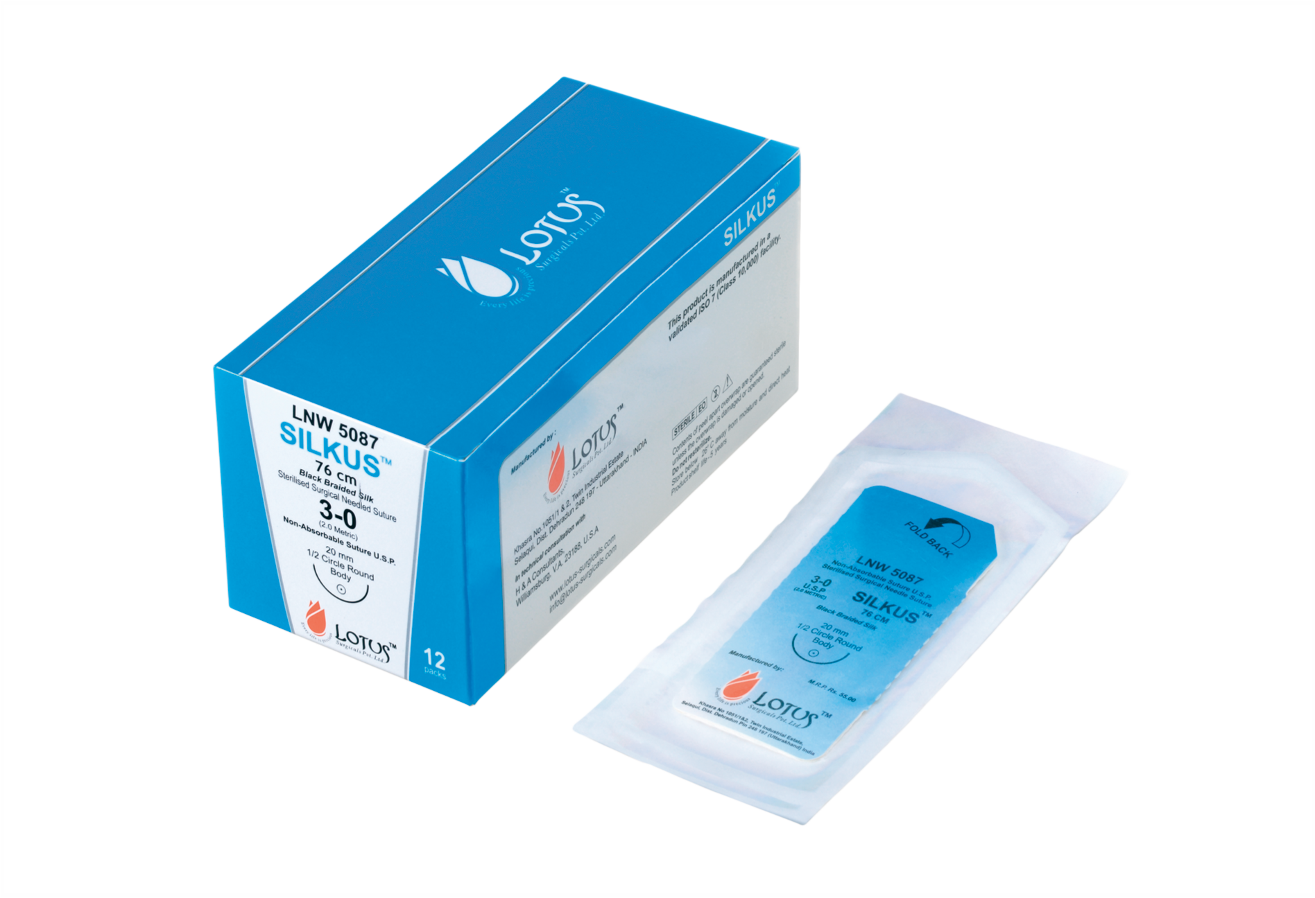 Silkus® Braided Silk, Non-Absorbable Sutures
