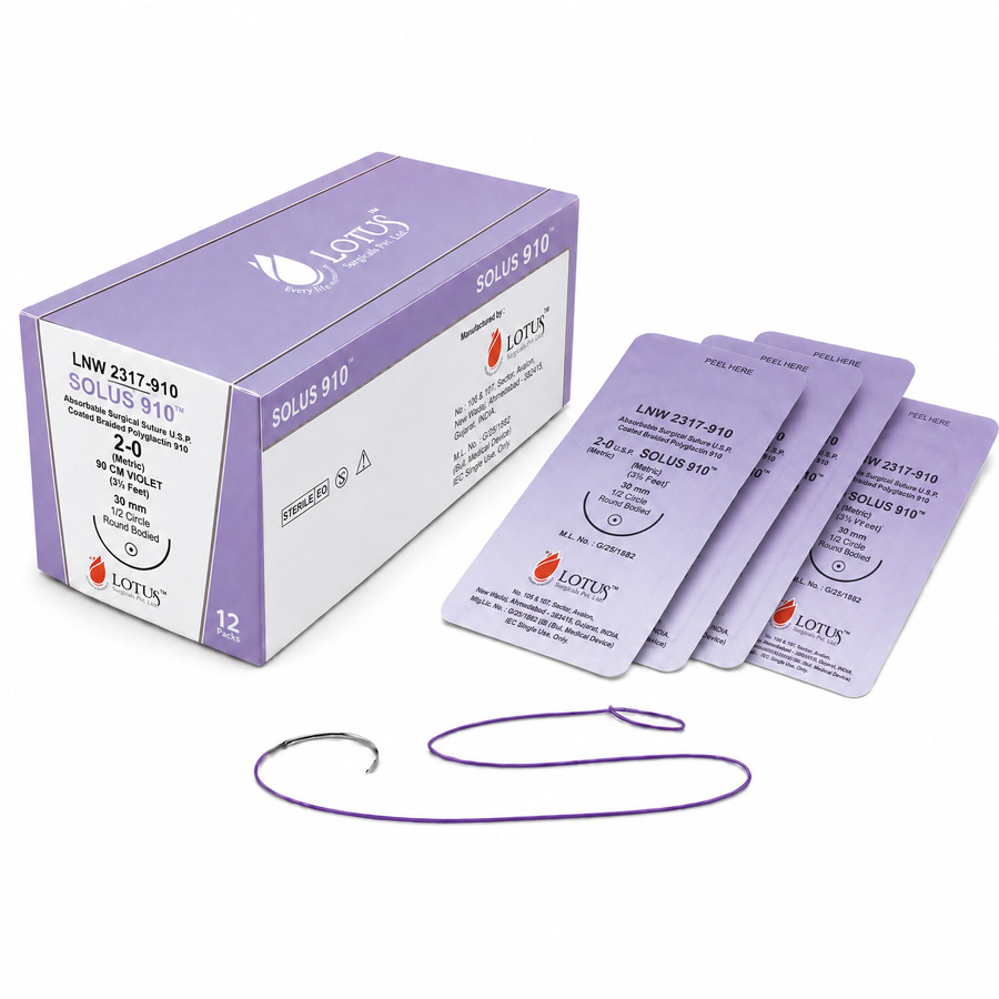 Solus910 Polyglactin-910 Absorbable Sutures